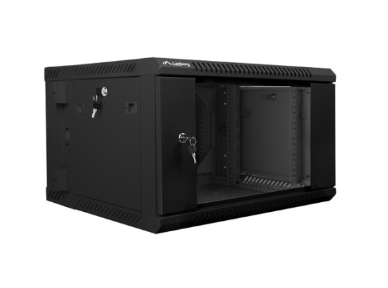 ШКАФ ДЛЯ СТОЙКИ 19" ДВУХСЕКЦИОННЫЙ НАСТЕННЫЙ 6U/600X600 (ПЛОСКАЯ УПАКОВКА) ЧЕРНЫЙ LANBERG
