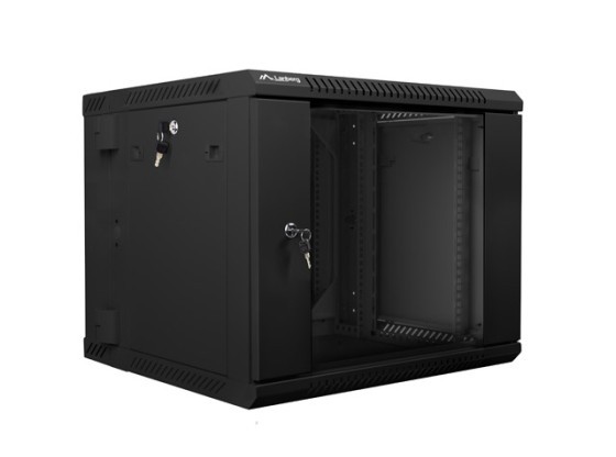 ШКАФ ДЛЯ СТОЙКИ 19" ДВУХСЕКЦИОННЫЙ НАСТЕННЫЙ 9U/600X600 (ПЛОСКАЯ УПАКОВКА) ЧЕРНЫЙ LANBERG