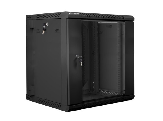РЭКОВЫЙ ШКАФ 19" ДВУХСЕКЦИОННЫЙ НАСТЕННЫЙ 12U/600X600 (ПЛОСКАЯ УПАКОВКА) ЧЕРНЫЙ LANBERG