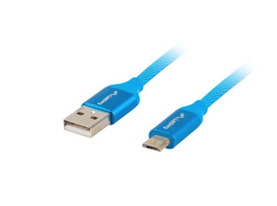 КАБЕЛЬ USB MICRO(M)-&gt;USB-A(M) 2.0 1,8 М СИНИЙ ПРЕМИУМ QC 3.0 LANBERG