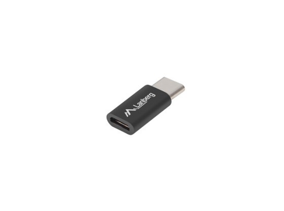 ПЕРЕХОДНИК USB-C(M) 2.0-&gt;USB MICRO(F) ЧЕРНЫЙ LANBERG