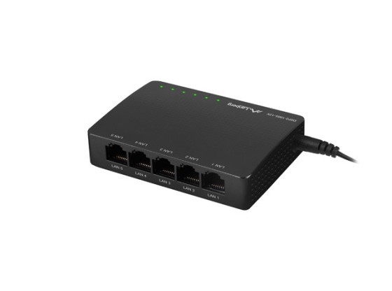 КОММУТАТОР LANBERG DSP2-1005-12V 5X 1GB/S UNMANAGED GIGABIT ETHERNET DESKTOP 12V