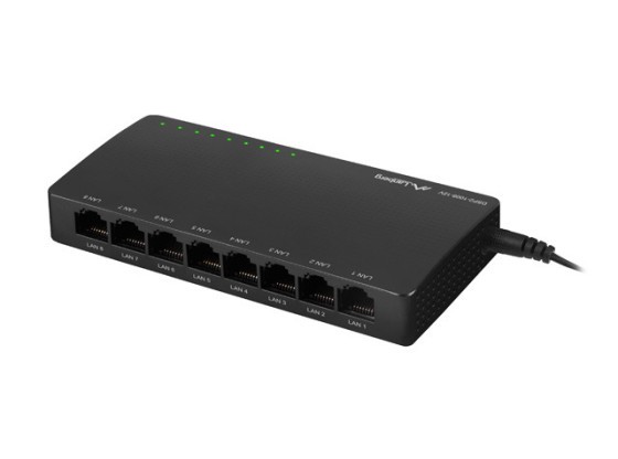 КОММУТАТОР LANBERG DSP2-1008-12V 8X 1GB/S UNMANAGED GIGABIT ETHERNET DESKTOP 12V