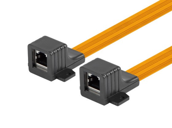 RJ45 INLINE COUPLER SLIM WINDOW CABLE 23CM LANBERG