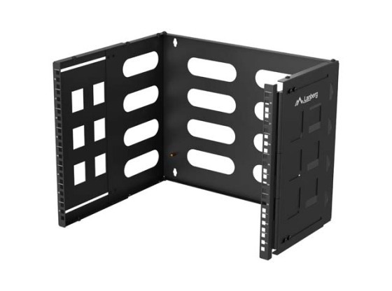 ОТКИДНОЙ КРОНШТЕЙН НАСТЕННЫЙ 19" 8U 497X400/240 ЧЕРНЫЙ LANBERG