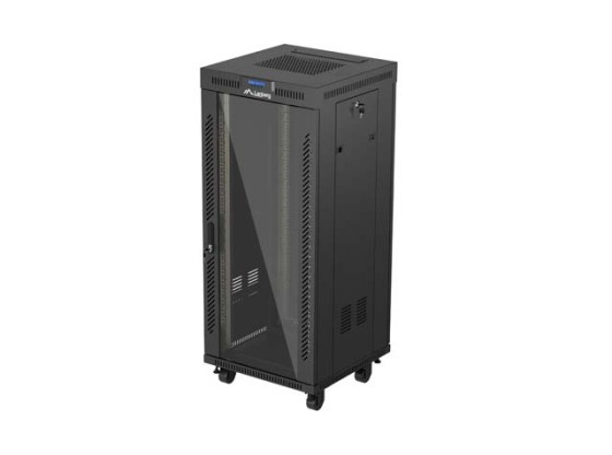 РЭКОВЫЙ ШКАФ 19" СВОБОДНОСТОЯЩИЙ 27U/600X600 (ПЛОСКАЯ УПАКОВКА) СО СТЕКЛЯННОЙ ДВЕРЦЕЙ LCD ЧЕРНЫЙ LANBERG V2