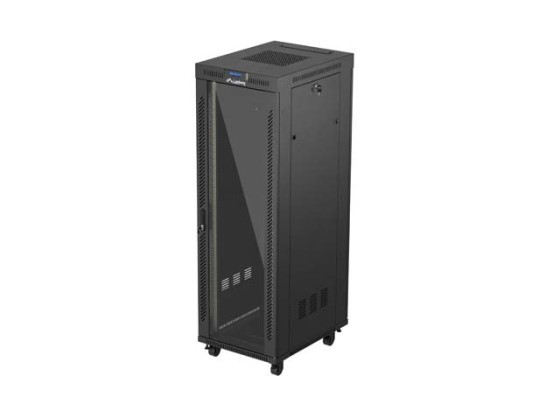 РЭКОВЫЙ ШКАФ 19" СВОБОДНОСТОЯЩИЙ 37U/600X800 (ПЛОСКАЯ УПАКОВКА) СО СТЕКЛЯННОЙ ДВЕРЬЮ LCD ЧЕРНЫЙ LANBERG V2