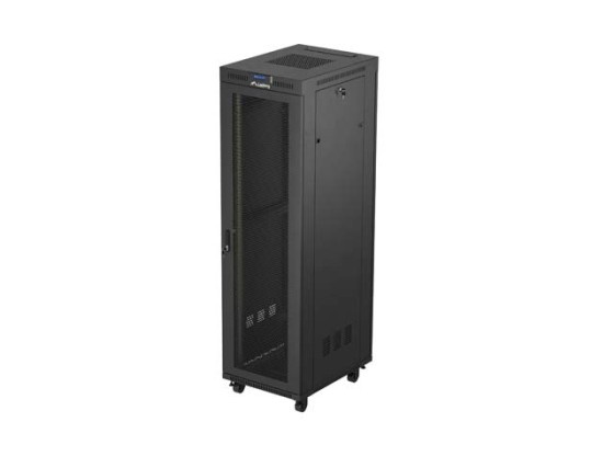 РЭКОВЫЙ ШКАФ 19" СВОБОДНОСТОЯЩИЙ 42U/600X800 (ПЛОСКАЯ УПАКОВКА) С СЕТЧАТОЙ ДВЕРЦЕЙ LCD ЧЕРНЫЙ LANBERG V2