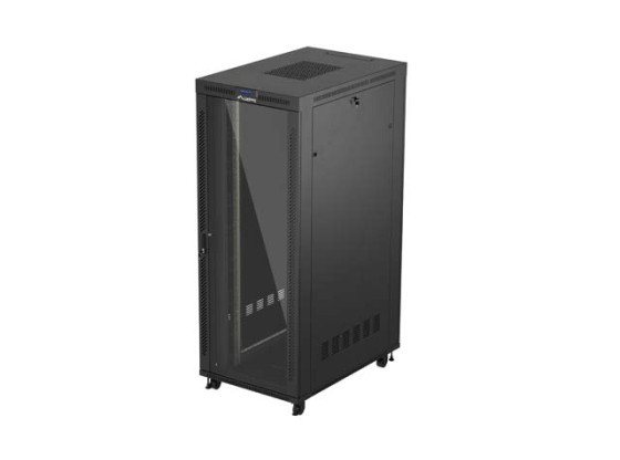 РЭКОВЫЙ ШКАФ 19" СВОБОДНОСТОЯЩИЙ 42U/800X1200 (ПЛОСКАЯ УПАКОВКА) СО СТЕКЛЯННОЙ ДВЕРЬЮ LCD ЧЕРНЫЙ LANBERG V2