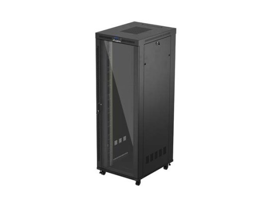 РЭКОВЫЙ ШКАФ 19" СВОБОДНОСТОЯЩИЙ 47U/800X1000 (ПЛОСКАЯ УПАКОВКА) СО СТЕКЛЯННОЙ ДВЕРЬЮ LCD ЧЕРНЫЙ LANBERG V2
