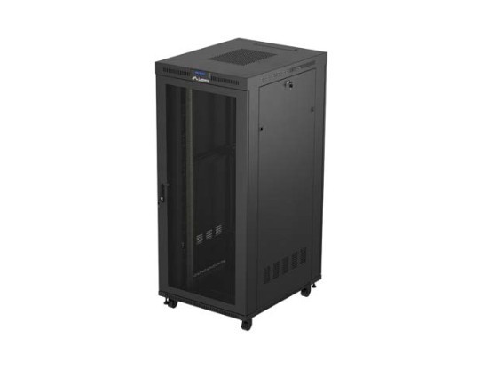 РЭКОВЫЙ ШКАФ 19" СВОБОДНОСТОЯЩИЙ 37U/800X1000 (ПЛОСКАЯ УПАКОВКА) ЧЕРНЫЙ СО СТЕКЛЯННОЙ ДВЕРЬЮ LCD LANBERG V2