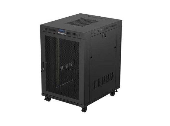 РЭКОВЫЙ ШКАФ 19" СВОБОДНОСТОЯЩИЙ 22U/800X1000 (ПЛОСКАЯ УПАКОВКА) С СЕТЧАТОЙ ДВЕРЦЕЙ LCD ЧЕРНЫЙ LANBERG V2