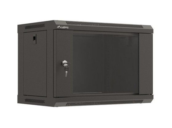 МОНТАЖНАЯ СТОЙКА 19" 6U 540X350 ЧЕРНАЯ СТЕКЛЯННАЯ ДВЕРЬ LANBERG (ПЛОСКАЯ УПАКОВКА)