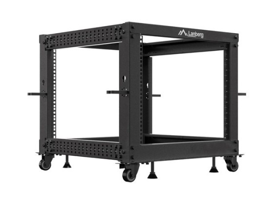 ОТКРЫТАЯ СТОЙКА 19" 9U 600X600-1100 РЕГУЛИРУЕМАЯ ЧЕРНАЯ LANBERG