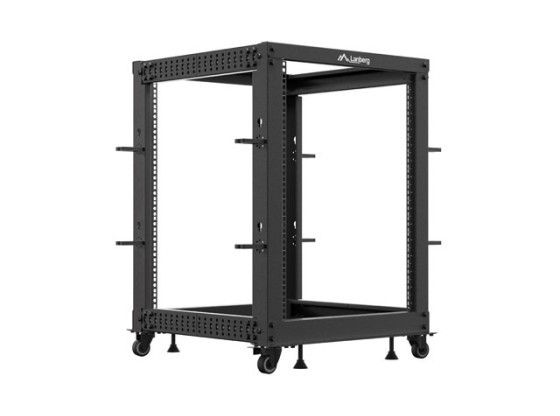 ОТКРЫТАЯ СТОЙКА 19" 15U 600X600-1100 РЕГУЛИРУЕМАЯ ЧЕРНАЯ LANBERG