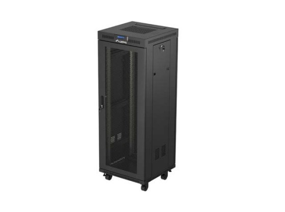 МОНТАЖНЫЙ ШКАФ В СТОЙКУ 19" 32U 600X600 ЧЕРНЫЙ LCD ПЕРФОРИРОВАННАЯ ДВЕРЬ LANBERG (ПЛОСКАЯ УПАКОВКА)