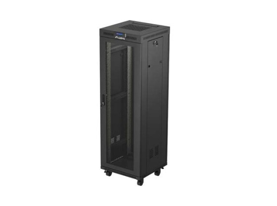 МОНТАЖНЫЙ ШКАФ В СТОЙКУ 19" 37U 600X600 ЧЕРНЫЙ LCD ПЕРФОРИРОВАННАЯ ДВЕРЬ LANBERG (ПЛОСКАЯ УПАКОВКА)