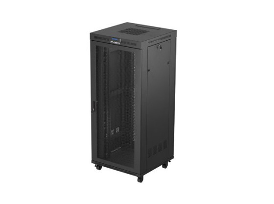 МОНТАЖНЫЙ ШКАФ В СТОЙКУ 19" 37U 800X800 ЧЕРНЫЙ LCD ПЕРФОРИРОВАННАЯ ДВЕРЬ LANBERG (ПЛОСКАЯ УПАКОВКА)