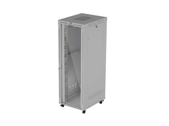 МОНТАЖНЫЙ ШКАФ В СТОЙКУ 19" 47U 800X1000 СЕРЫЙ СТЕКЛЯННАЯ ДВЕРЬ LCD LANBERG (FLAT PACK) V2