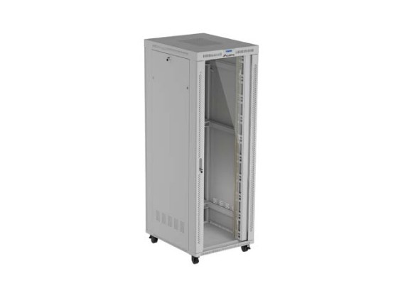 МОНТАЖНЫЙ ШКАФ В СТОЙКУ 19" 47U 800X1000 СЕРЫЙ СТЕКЛЯННАЯ ДВЕРЬ LCD LANBERG (FLAT PACK) V2