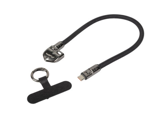 КАБЕЛЬ USB-C M/M LANYARD / PENDANT 0.3M 240W BLACK LANBERG
