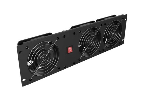 ВЕРТИКАЛЬНАЯ ВЕНТИЛЯЦИОННАЯ ПАНЕЛЬ 19" 3U ДЛЯ СТОЙКИ ТРИ ВЕНТИЛЯТОРА 230V ЧЕРНЫЙ LANBERG