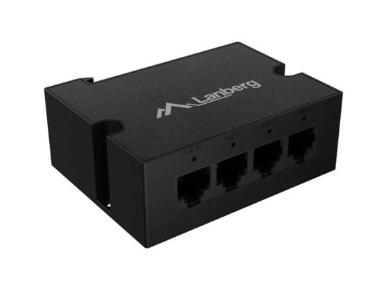 КОММУТАТОР LANBERG DIN-FE4-AT-30W 1XIN 3X OUT 100MB POE EXTENDER FAST ETHERNET DIN RAIL AT 30W