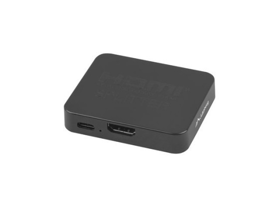LANBERG HDMI->2X HDMI 4K VIDEO SPLITTER + USB-C PORT BLACK
