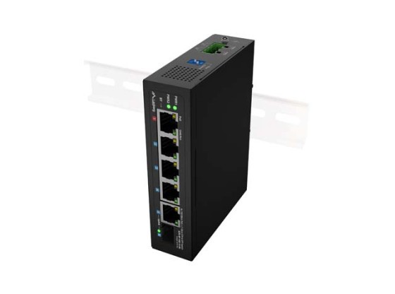 КОММУТАТОР LANBERG ILFE-4P-1GE-1S-90 LIGHT INDUSTRIAL POE 1XBT 3XAT SFP+ETH DIN FAST ETHERNET