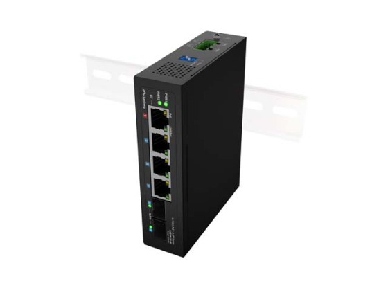 КОММУТАТОР LANBERG ILGE-4P-2S-90 LIGHT INDUSTRIAL POE 1XBT 3XAT 2XSFP DIN GIGABIT ETHERNET