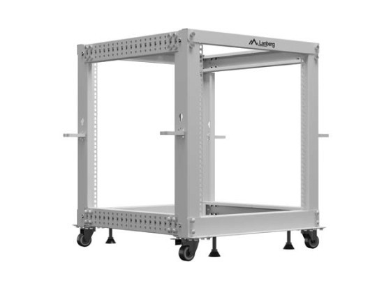 ОТКРЫТАЯ СТОЙКА 19" 12U 600X600-1100 РЕГУЛИРУЕМАЯ СЕРАЯ LANBERG