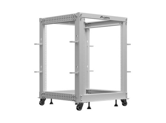 ОТКРЫТАЯ СТОЙКА 19" 15U 600X600-1100 РЕГУЛИРУЕМАЯ СЕРАЯ LANBERG