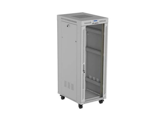 МОНТАЖНАЯ СТОЙКА 19" 32U 600X800 СЕРАЯ СТЕКЛЯННАЯ ДВЕРЬ LCD LANBERG (FLAT PACK) V2