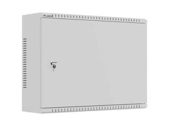 Монтажный корпус из TPR 19" с сетчатой панелью 560x420x180, серый, LANBERG (в собранном виде)