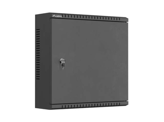Монтажный корпус TPR 10" с сетчатой панелью 400×400×140, чёрный, LANBERG (в сборе)