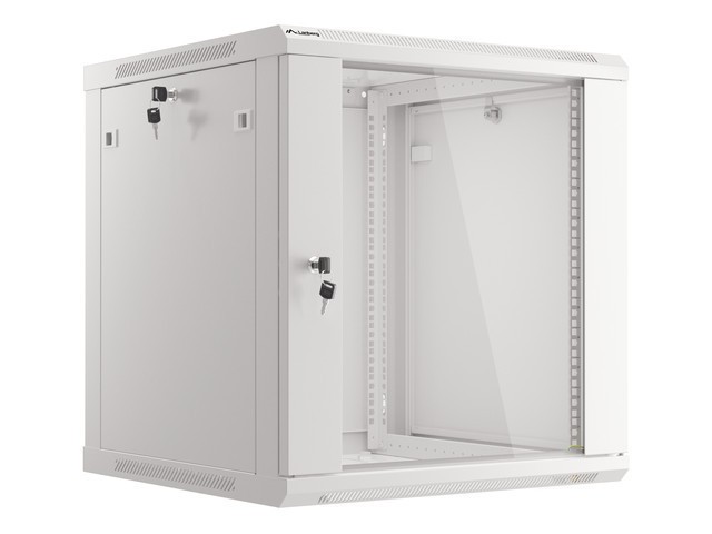 ШКАФ ДЛЯ СТОЙКИ 19" НАСТЕННЫЙ 12U/600X600 (ПЛОСКАЯ УПАКОВКА) V2 СЕРЫЙ LANBERG