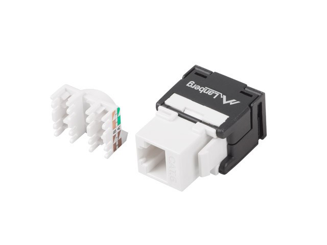 МОДУЛЬ KEYSTONE БЕЗ ИНСТРУМЕНТА RJ45->LSA CAT.6A UTP 180° LANBERG