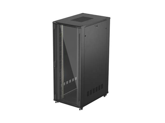 МОНТАЖНЫЙ ШКАФ ДЛЯ СТОЙКИ 19" 42U 800X1200 ЧЕРНЫЙ СТЕКЛЯННАЯ ДВЕРЬ LANBERG (ПЛОСКАЯ УПАКОВКА)