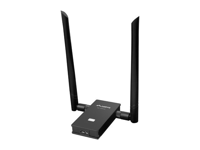 WIRELESS NETWORK CARD USB LANBERG NC-1200-WE AC1200 DUAL BAND 2X ANTENNAS