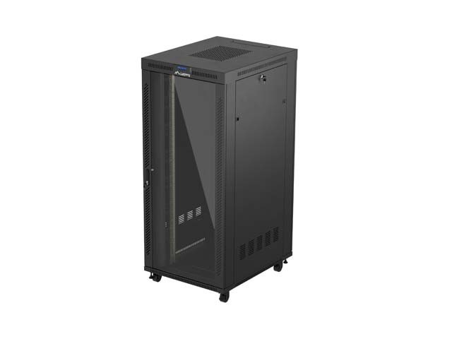 РЭКОВЫЙ ШКАФ 19" СВОБОДНОСТОЯЩИЙ 37U/800X1000 (ПЛОСКАЯ УПАКОВКА) СО СТЕКЛЯННОЙ ДВЕРЬЮ LCD ЧЕРНЫЙ LANBERG V2