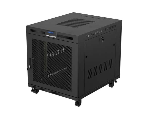 РЭКОВЫЙ ШКАФ 19" СВОБОДНОСТОЯЩИЙ 15U/800X1000 (ПЛОСКАЯ УПАКОВКА) ЧЕРНЫЙ СО СТЕКЛЯННОЙ ДВЕРЬЮ LCD LANBERG V2