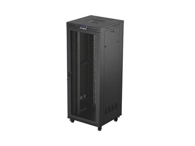 МОНТАЖНЫЙ ШКАФ В СТОЙКУ 19" 42U 800X800 ЧЕРНЫЙ LCD ПЕРФОРИРОВАННАЯ ДВЕРЬ LANBERG (ПЛОСКАЯ УПАКОВКА)