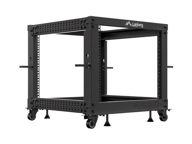 ОТКРЫТАЯ СТОЙКА 19" 9U 600X600-1100 РЕГУЛИРУЕМАЯ ЧЕРНАЯ LANBERG