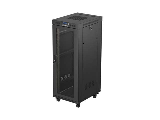 МОНТАЖНЫЙ ШКАФ В СТОЙКУ 19" 32U 600X800 ЧЕРНЫЙ LCD ПЕРФОРИРОВАННАЯ ДВЕРЬ LANBERG (ПЛОСКАЯ УПАКОВКА)