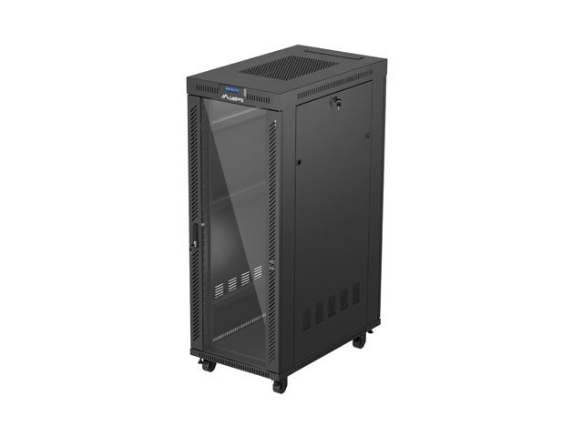 МОНТАЖНАЯ СТОЙКА 19" 32U 600X1000 ЧЕРНАЯ LANBERG LCD СТЕКЛЯННАЯ ДВЕРЬ (ПЛОСКАЯ УПАКОВКА)
