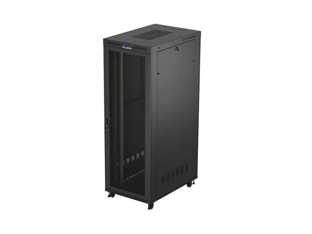 МОНТАЖНАЯ СТОЙКА 19" 47U 800X1200 ЧЕРНЫЙ LCD ПЕРФОРИРОВАННАЯ ДВЕРЬ LANBERG (FLAT PACK) V2